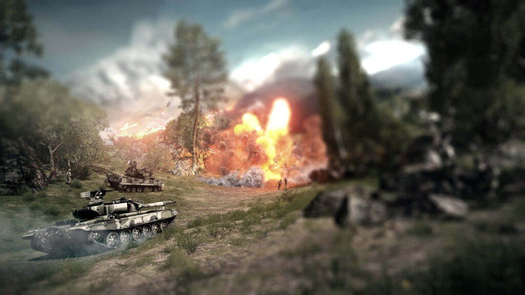Intense Battlefield 3 Wallpaper: Tanks & Explosions in Action