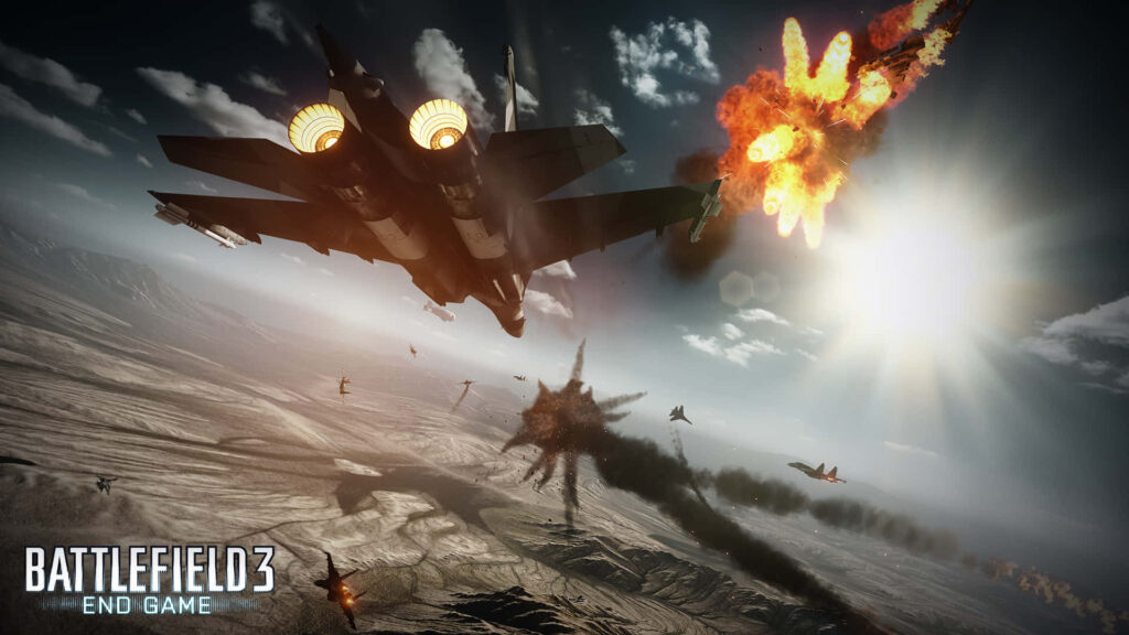 Battlefield 3: End Game Fighter Jet Aerial Combat Wallpaper