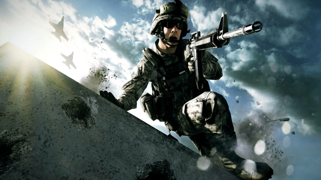 Intense Battlefield 3 Wallpaper: Action-Packed Combat Scene