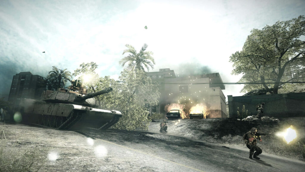 Intense Battlefield 3 Combat Wallpaper: Soldiers, Explosions & Tanks