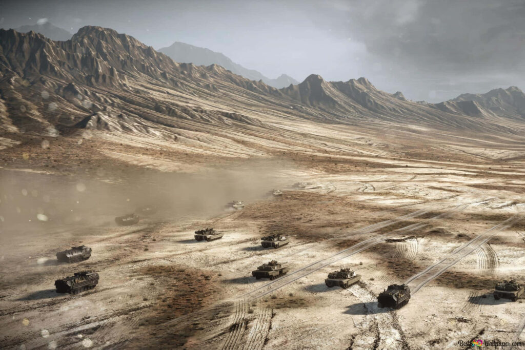 Battlefield 3-Inspired Wallpaper: Rugged Terrain & Tanks in Action