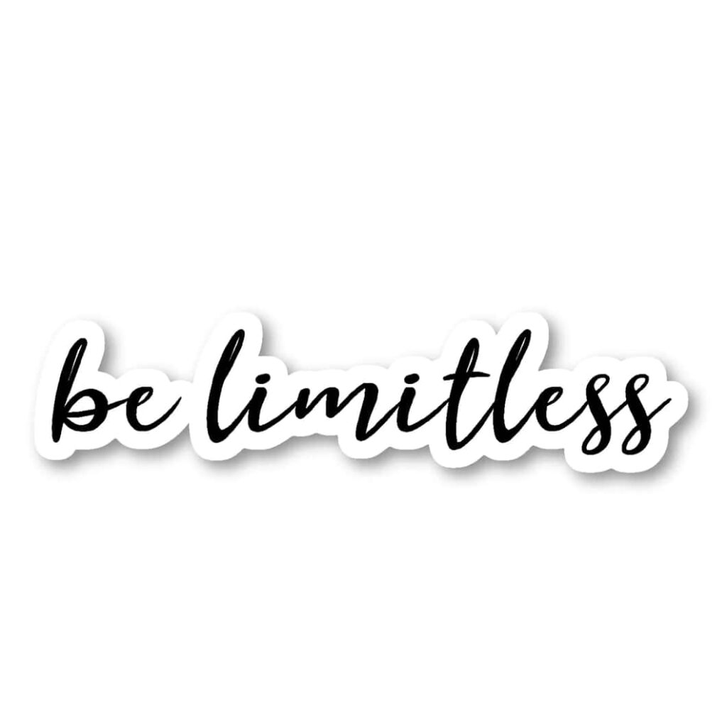 Be Limitless: Elegant Cursive Wallpaper for Boundless Inspiration