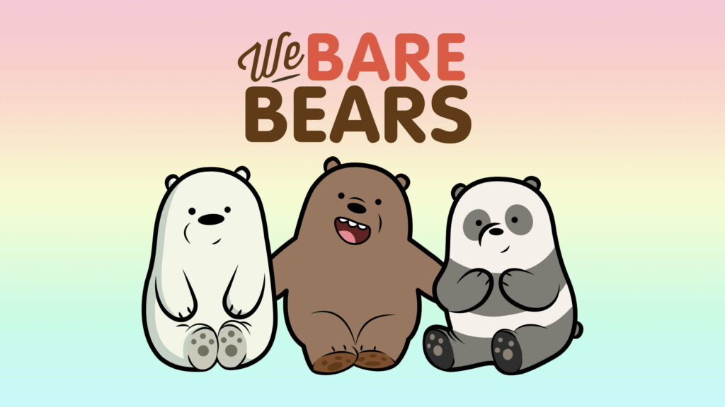Three Adorable Bears: We Bare Bears Super HD Cartoon Wallpaper