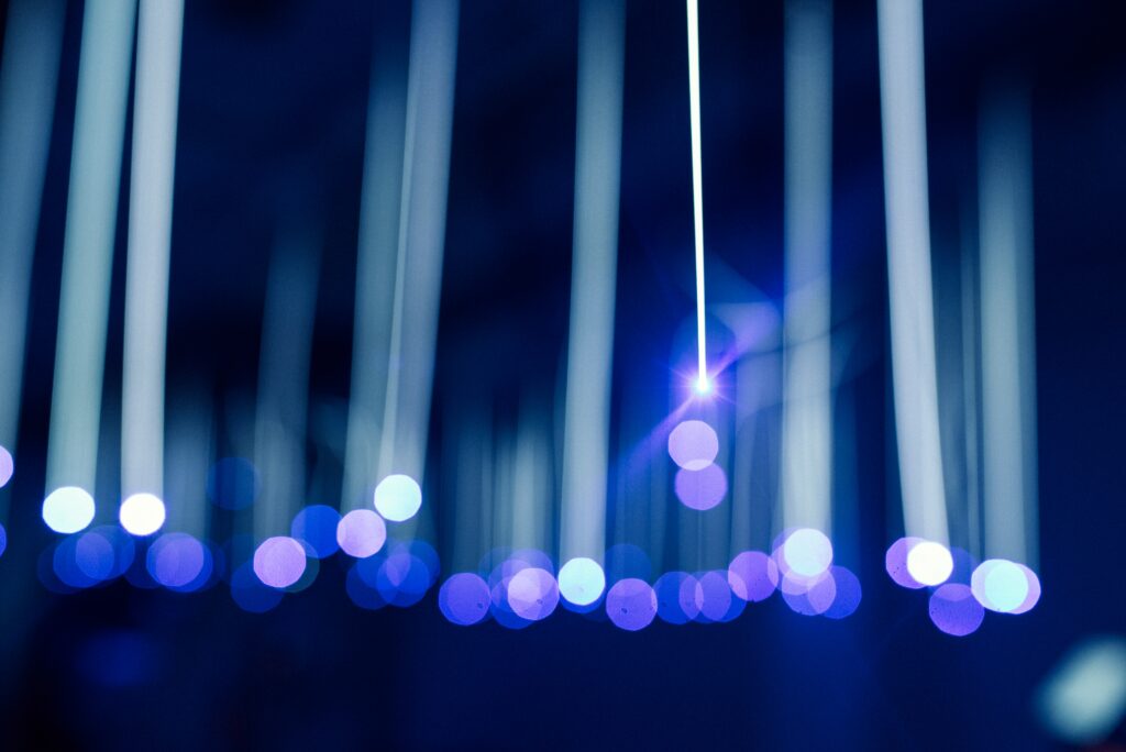 Dreamy Blue and Lilac Bokeh Abstract Wallpaper (6016x4016)