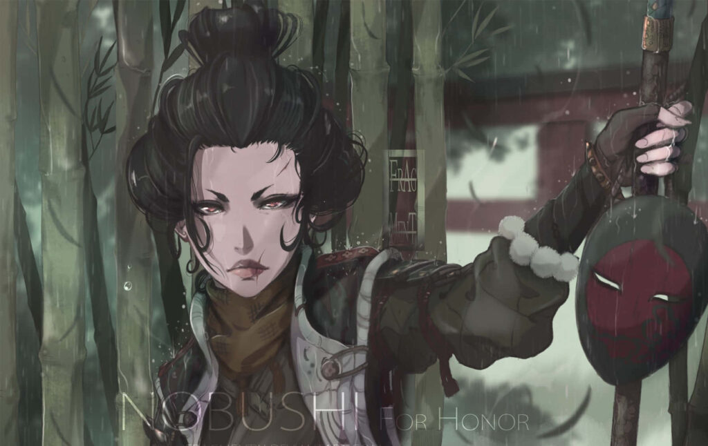 Graceful Face of a Majestic Female Samurai: Noble & Maskless! Wallpaper