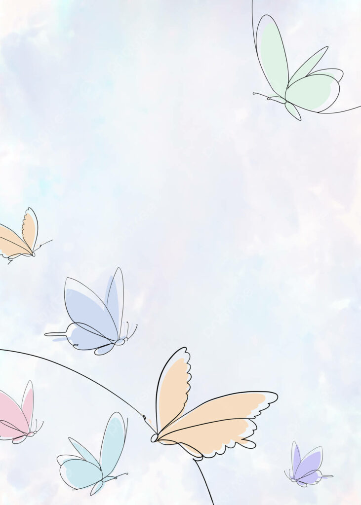 Serene Pastel Butterfly Digital Art Wallpaper Background