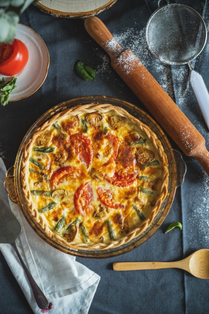 Beautiful Vegetable Pie Wallpaper: Golden Crust & Fresh Ingredients