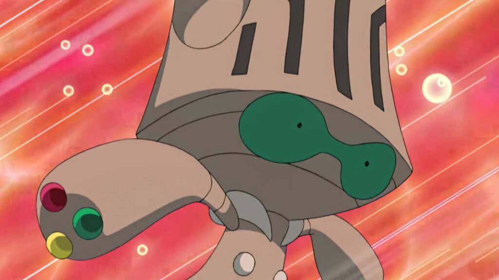 Beheeyem Psychic Pokémon with colorful swirling background futuristic mysterious wallpaper