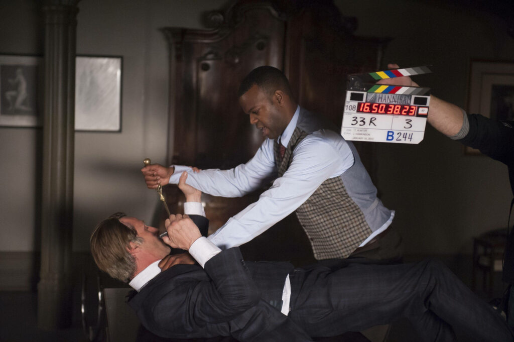 Behind-the-Scenes Hannibal Wallpaper: Dramatic Filmmaking Moments