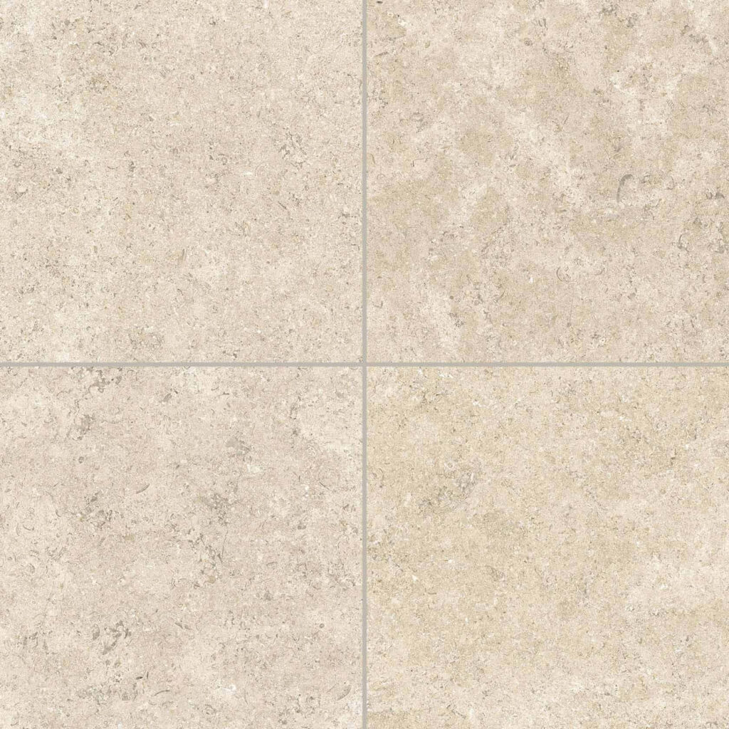 Beige Ceramic Tile Wallpaper: Smooth Natural Stone-Inspired Texture