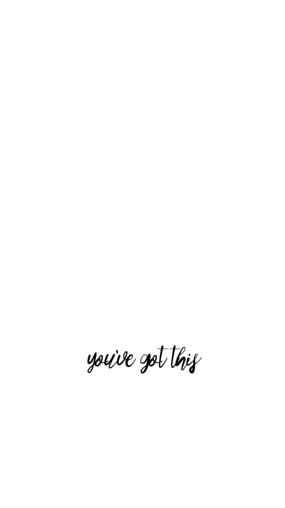 Inspiring Words in Elegant Cursive: Boosting Confidence on a Serene White Aesthetic iPhone Background Wallpaper