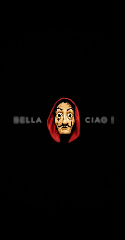 Dali's Black Symphony: Bella Ciao in the Money Heist Wallpaper