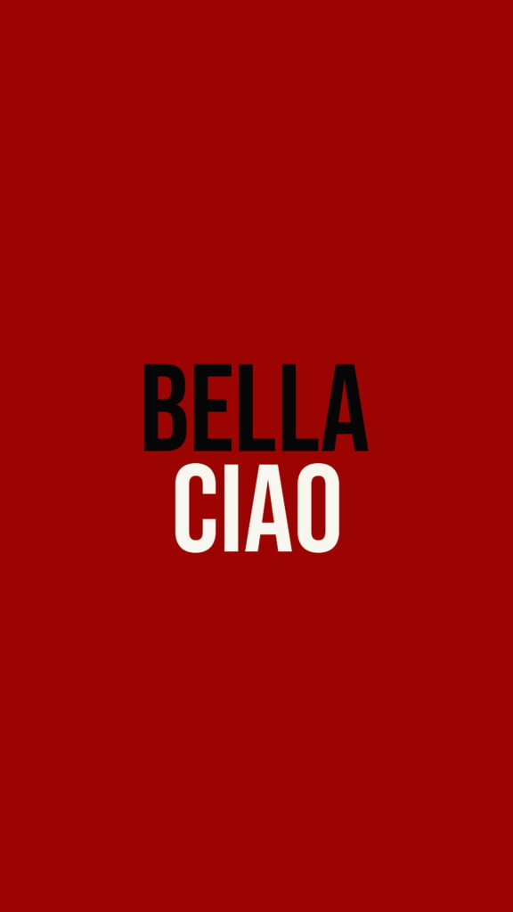 Revolutionary Anthem: Bella Ciao on a Fiery Canvas Wallpaper