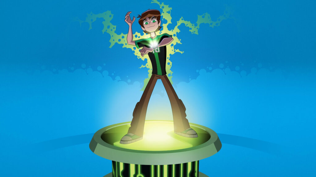 Ben Tennyson's Dynamic Transformation: A Captivating Wallpaper from Cartoon Network's Ben 10 Omniverse