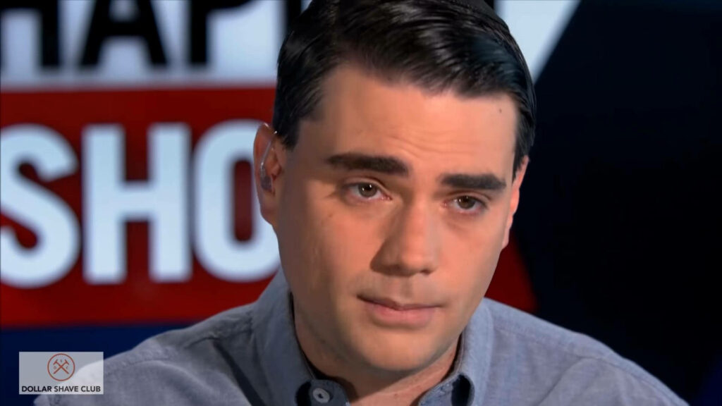 Ben Shapiro close-up focused expression professional studio background American host wallpaper