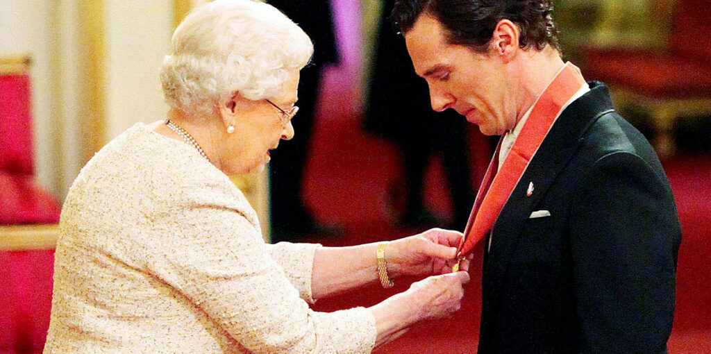 Benedict Cumberbatch honored by Queen Elizabeth II in formal ceremony with wallpaper background
