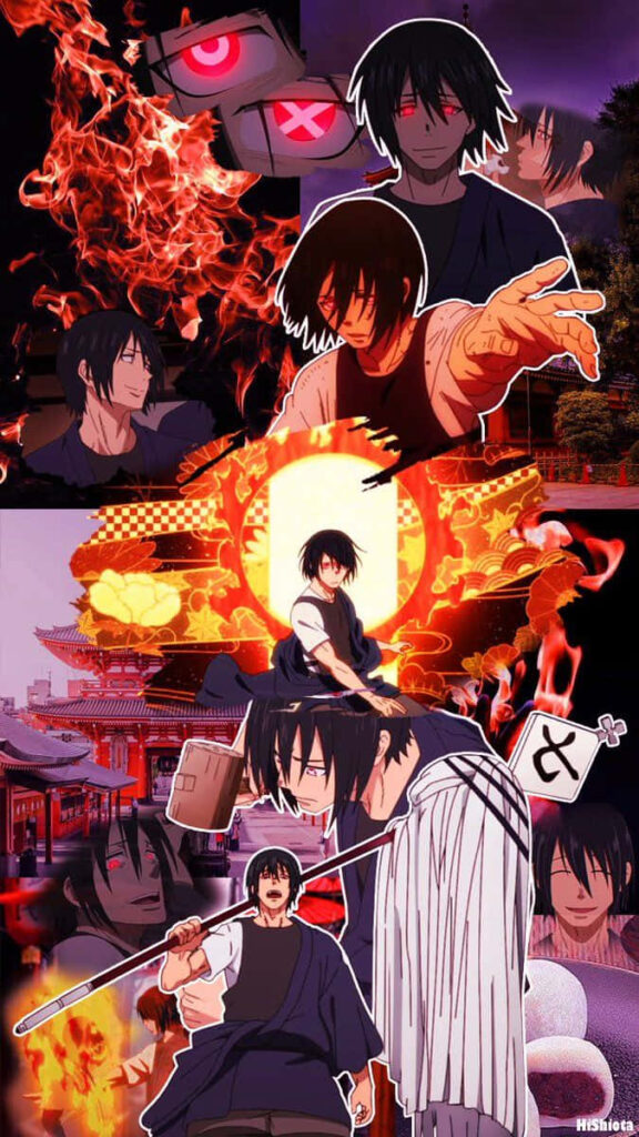 Benimaru Shinmon Fire Force wallpaper with intense fiery scenes showcasing his powerful abilities