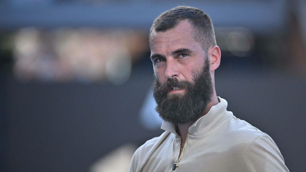 Benoît Paire serious thoughtful gaze rugged beard tennis player wallpaper background image