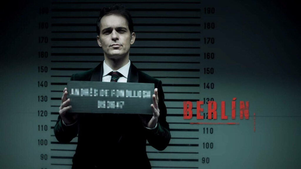 Berlin's Bold Mugshot: Inching Toward the Grand Heist Amidst a Measured backdrop Wallpaper