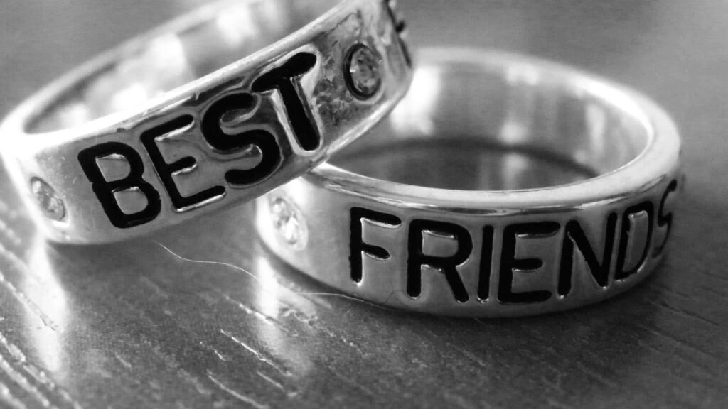 Best Friends Silver Rings: Symbol of Strong Friendship Bond Wallpaper