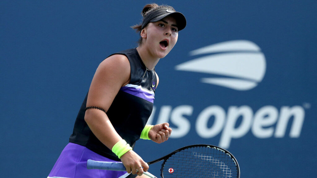 Bianca Andreescu celebrates US Open victory with passion determination and triumph on court wallpaper
