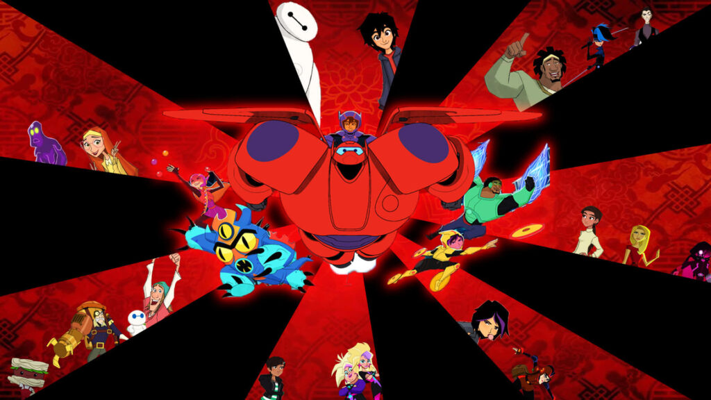 Heroic Big Hero 6 Wallpaper: Vibrant Action-Packed Design