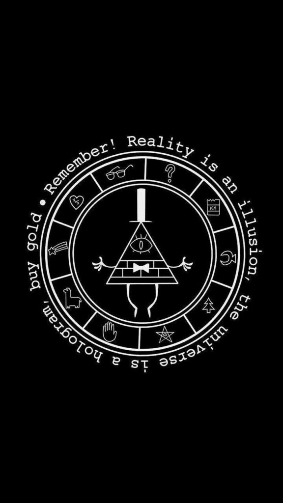 Bill Cipher White Symbol Wallpaper: Iconic Gravity Falls Design