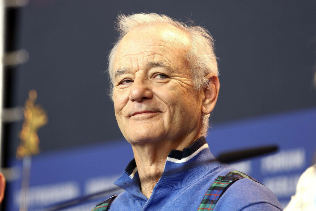 Bill Murray candid warm smile relaxed charm Hollywood celebrity wallpaper background image