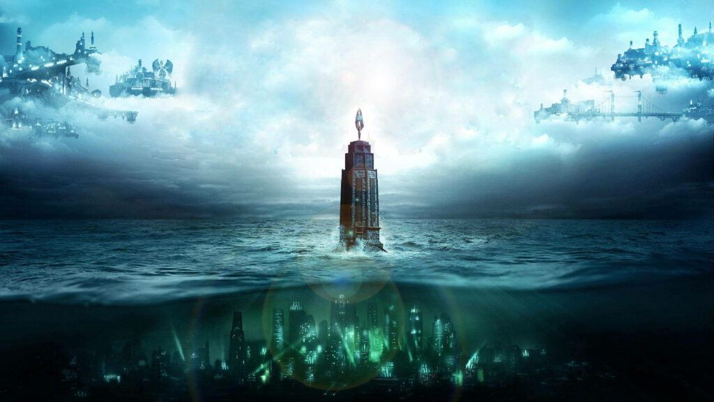 BioShock Wallpaper: Iconic Lighthouse Beacon & Rapture's Mystery