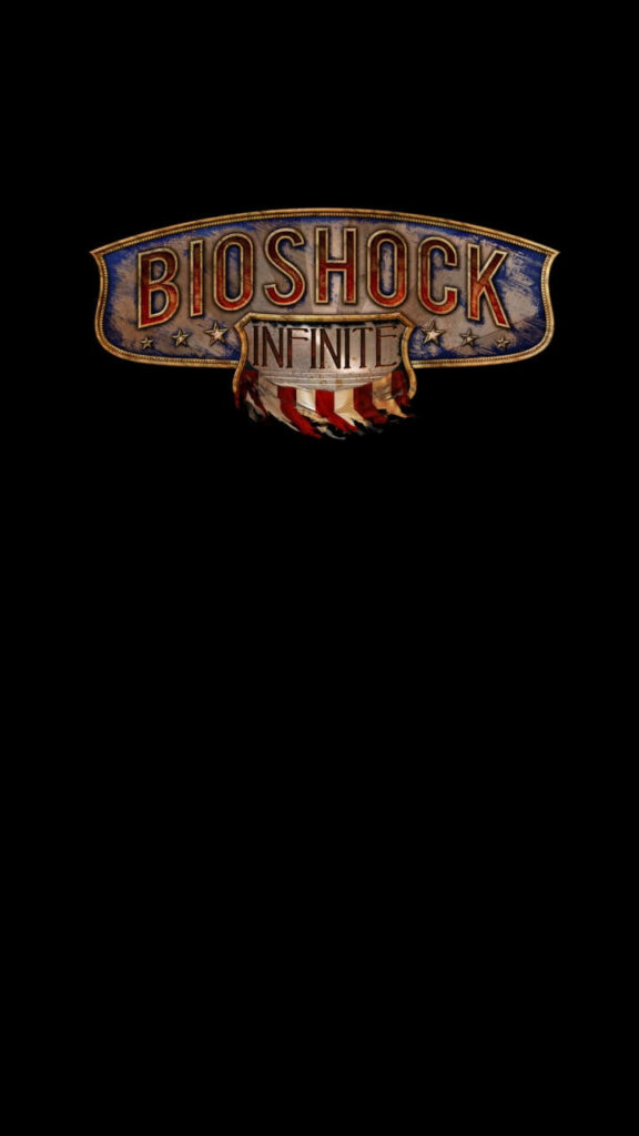 Bioshock Infinite Logo Wallpaper on Rustic Metal Background