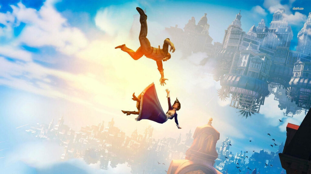 Bioshock Infinite Skyfall Wallpaper: Vibrant Columbia Scene