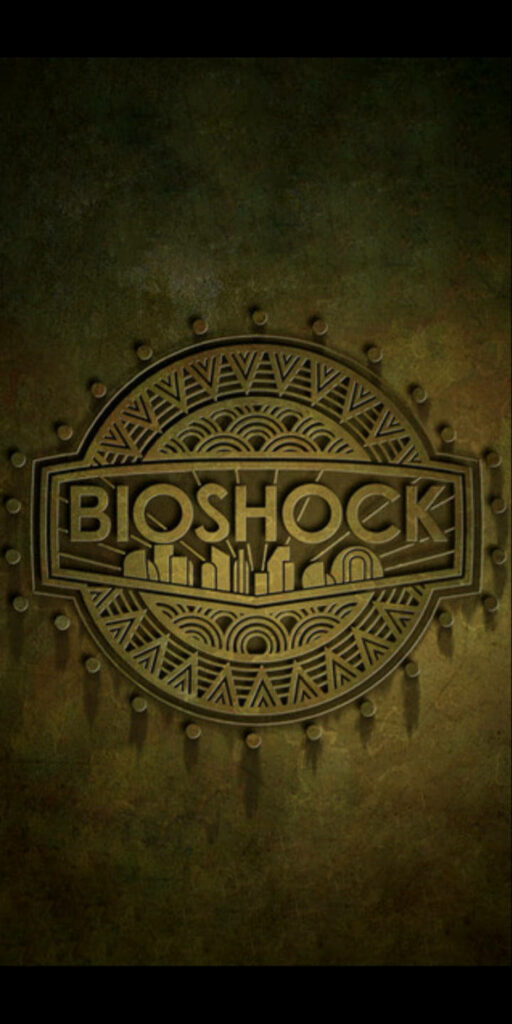 Vintage Bioshock Wallpaper: Intricate Stone-Embossed Design