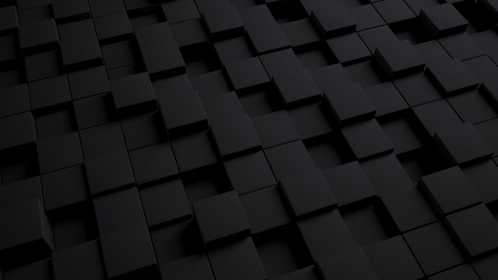 Black Cube Abstraction in 3D HD: A Simple Patterned Wallpaper in 4K