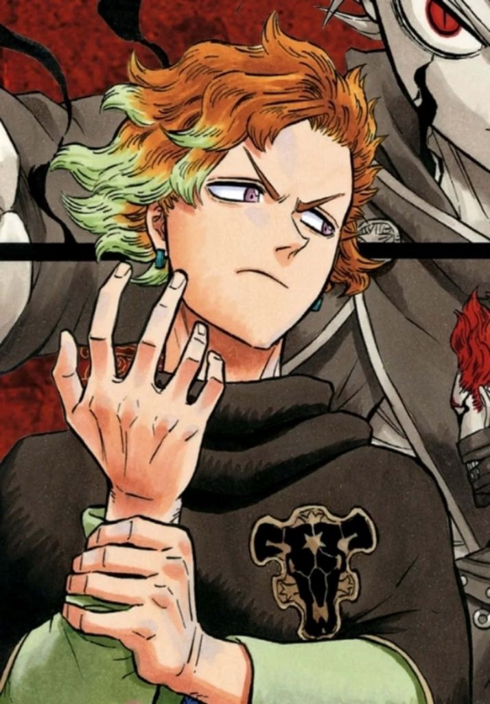 Black Clover wallpaper of Finral Roulacase in Black Bulls robe with Asta in background anime art