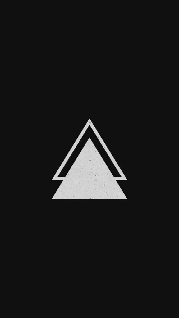 Minimalist Geometric Black and White Triangle HD Phone Wallpaper