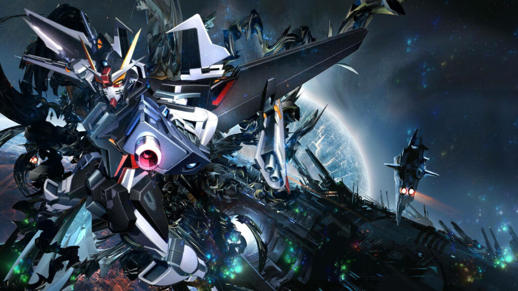 The Invincible Black Gundam: A Force to Be Reckoned With Wallpaper