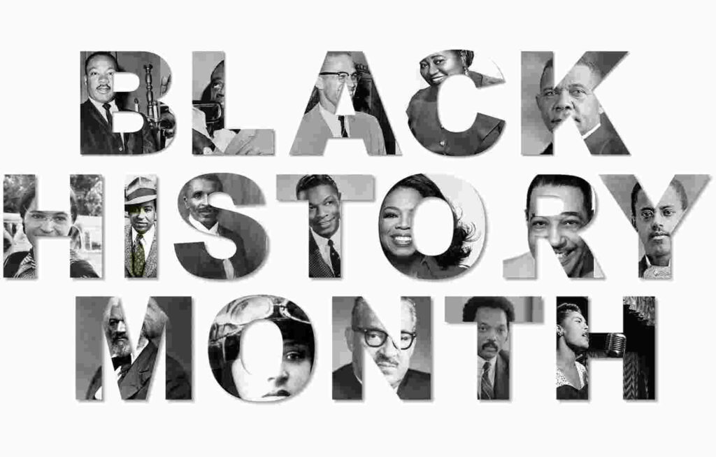 Celebrate Black History Month: Collage of Influential Figures Wallpaper