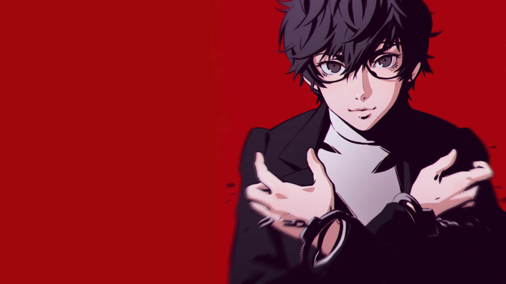 Joker's Dark Side: Persona 5 Black Jacket Wallpaper