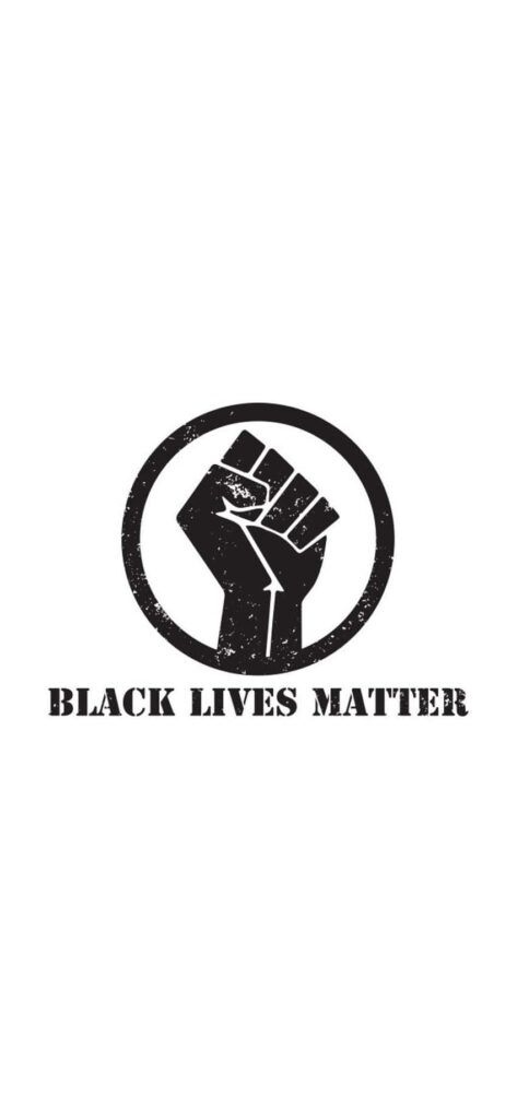 Black Lives Matter wallpaper with raised fist symbol and distressed texture showing strength and unity