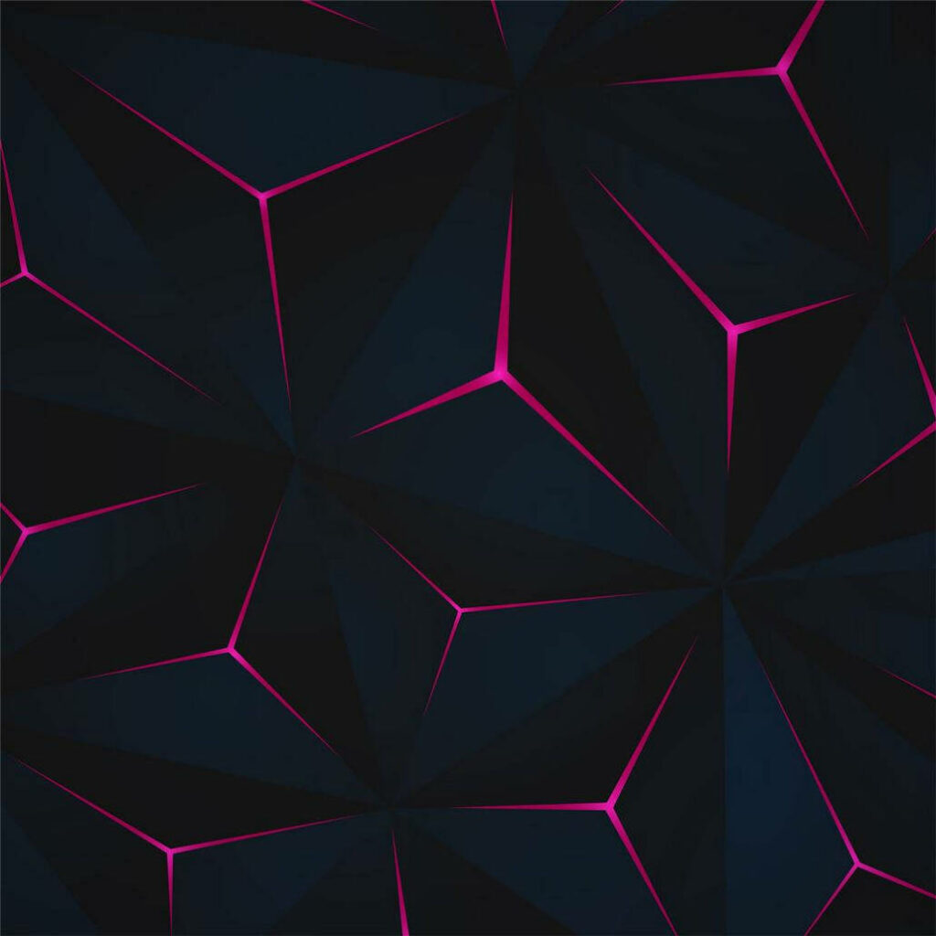 Pink Outlined Neon Pyramids: A Mesmerizing iPad Air 4 Wallpaper in Black