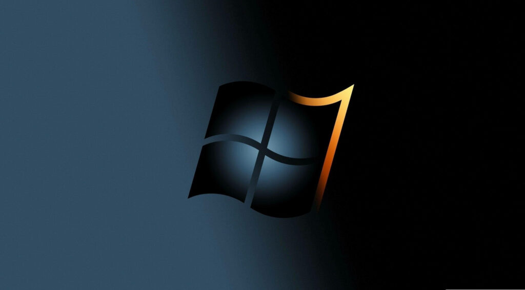 The Darkened Windows Emblem: A Striking PC Computer Background Design Wallpaper