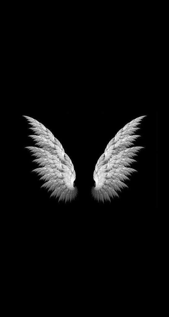 Angelically Epic: Black Wings Cell Phone Wallpaper