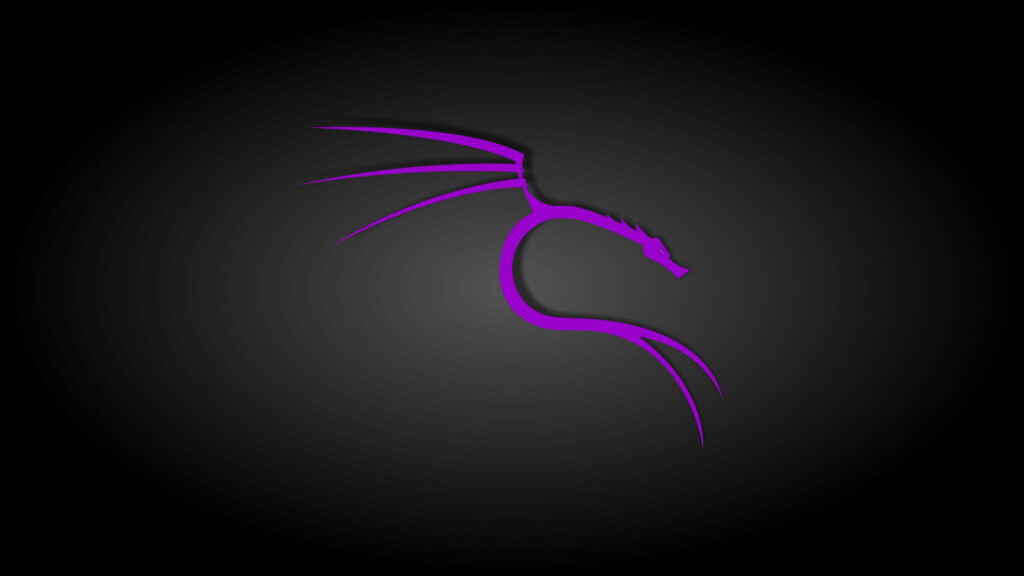 Technological Marvel: Captivating Black and Purple Kali Linux OS - 4K Wallpaper for Tech Enthusiasts