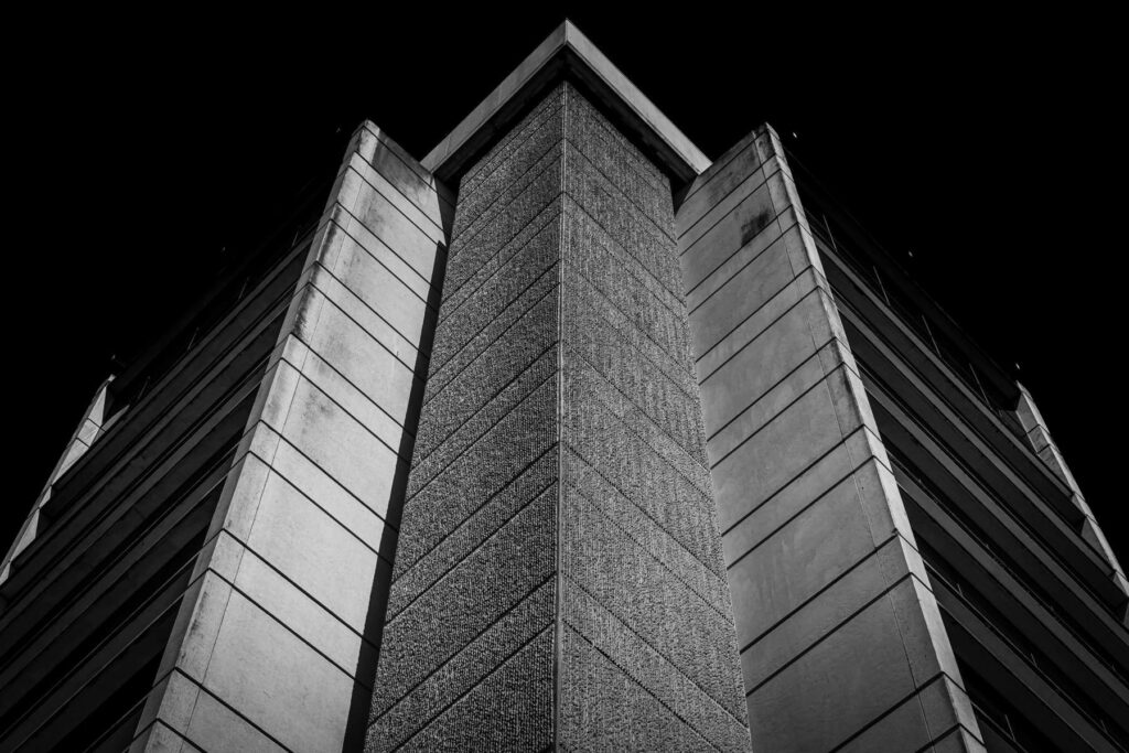 Stunning Black & White Wallpaper of Rudder Tower's Modern Design
