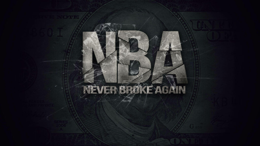 NBA Youngboy Logo Wallpaper: Bold and Dynamic in Black and Grey