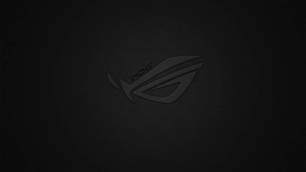 Minimalist ASUS ROG logo on smooth blackout background sleek modern gaming wallpaper HD