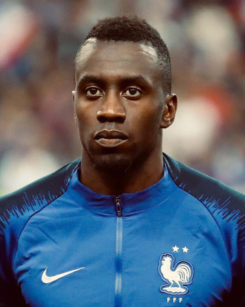 France player Blaise Matuidi focused in national team jersey ready for football match wallpaper background