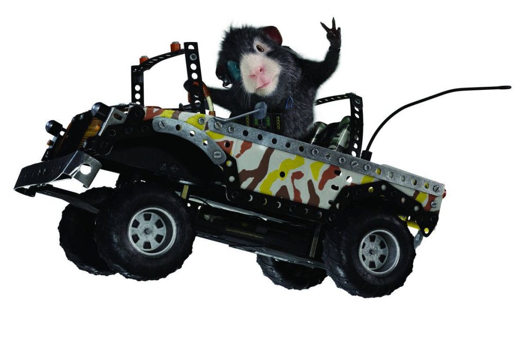 Blaster from Disney G-Force driving camo off-road vehicle intense CGI wallpaper background
