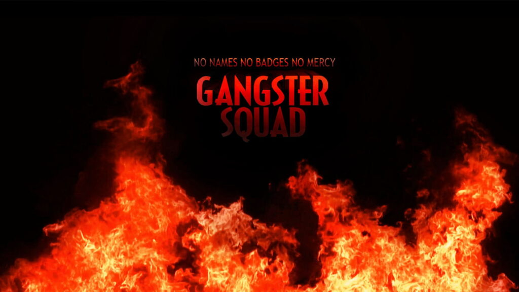 Blazing Gangster: Flames Ignite a Sign in HD Desktop Wallpaper