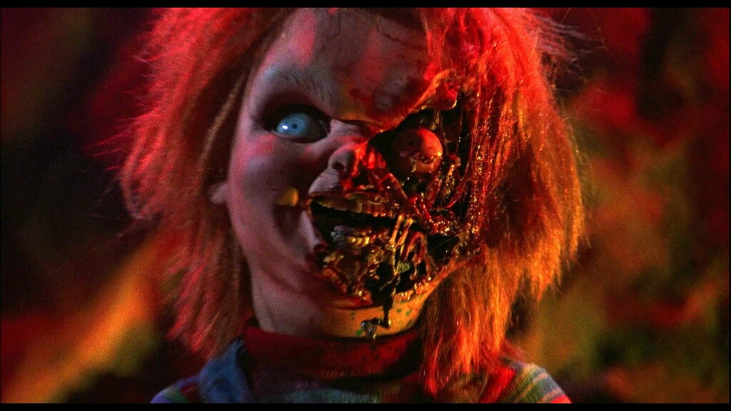 Sinister Playground: A Gore-stained Horror of Innocence in a Spine-Chilling HD Wallpaper